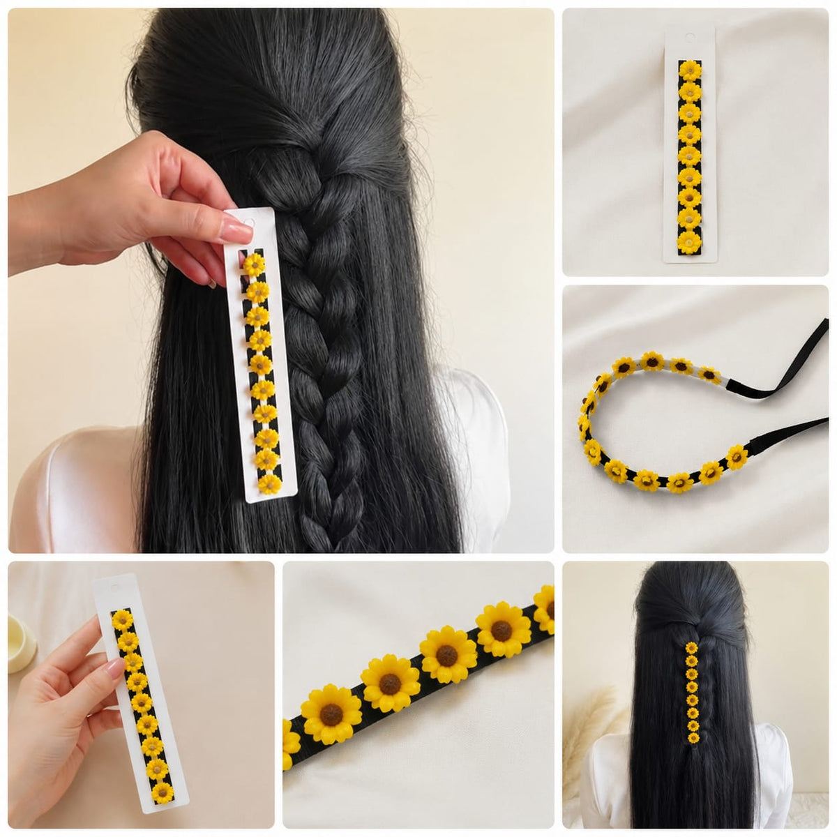 VELNIVO Sunflower Floral Hair Accessories – 10 Piece Set 🌻