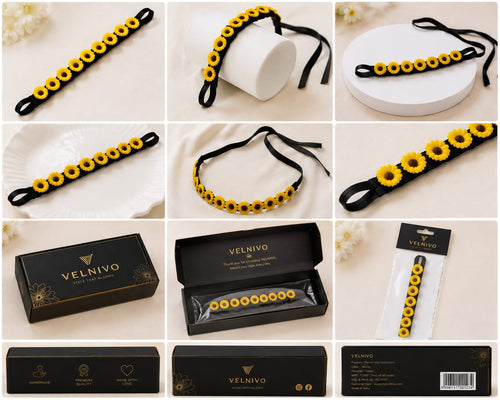 VELNIVO Sunflower Floral Hair Accessories – 10 Piece Set 🌻
